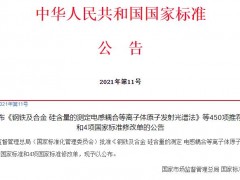 國(guó)家標(biāo)準(zhǔn)委批準(zhǔn)450項(xiàng)推薦性國(guó)標(biāo)和4項(xiàng)國(guó)標(biāo)修改單，涉及儀器檢測(cè)方法