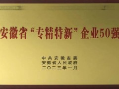 安徽藍(lán)盾光電子股份榮獲安徽省“專精特新”企業(yè)50強(qiáng)榮譽(yù)稱號